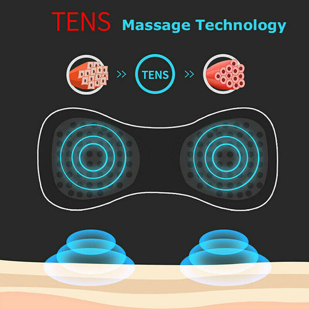 Portable Mini Electric Neck Back Body Massager Cervical Massage Stimulator Pain Relief Massage Patch With USB Charging Cable - Peakvitality Fitness