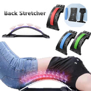 Back Stretcher Adjustable Back Cracker Massage Waist Neck Fitness Lumbar Cervical Spine Support Pain Relief - Peakvitality Fitness